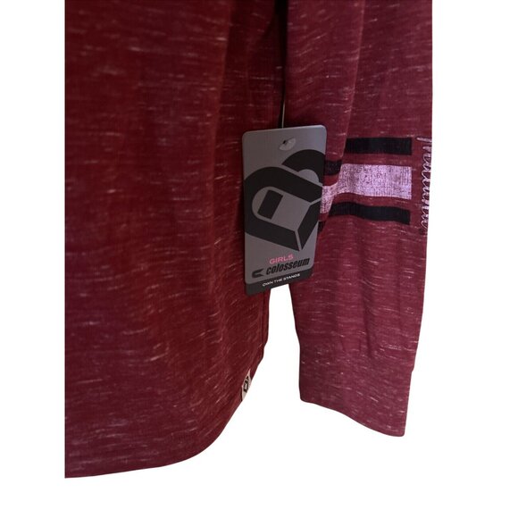 NEW IU Indiana Hoosiers Colosseum Heathered Red Hoodie LS Shirt Youth M 7-8 - Picture 4 of 7